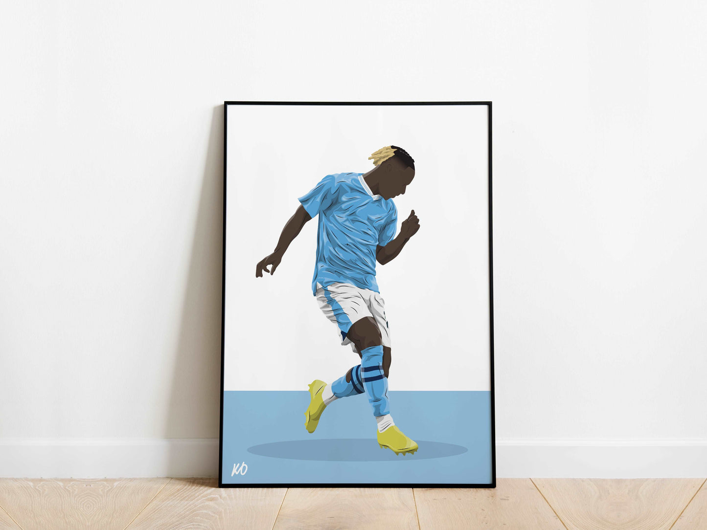 Jeremy Doku Celebration Man City Poster - KDDesigns6