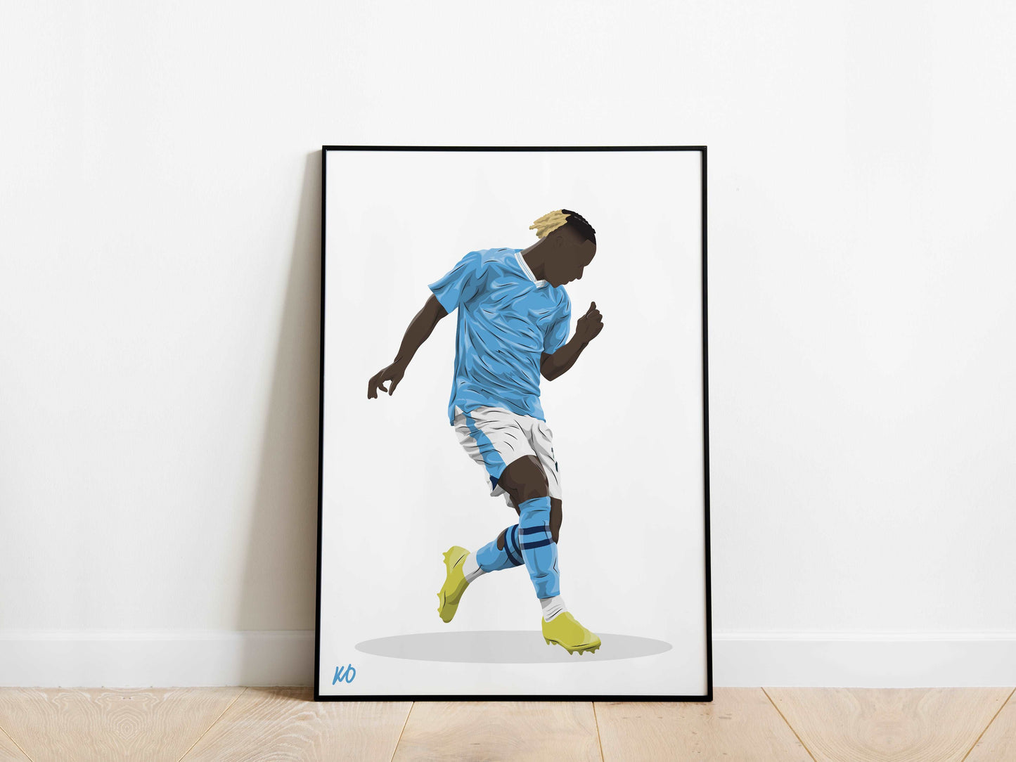 Jeremy Doku Celebration Man City Poster - KDDesigns6