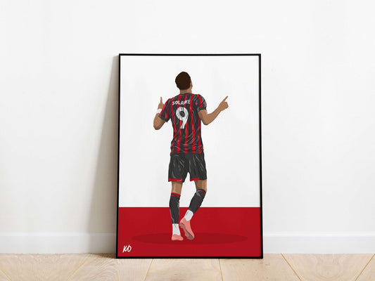 Dominic Solanke Celebration AFC Bournemouth Poster - KDDesigns6