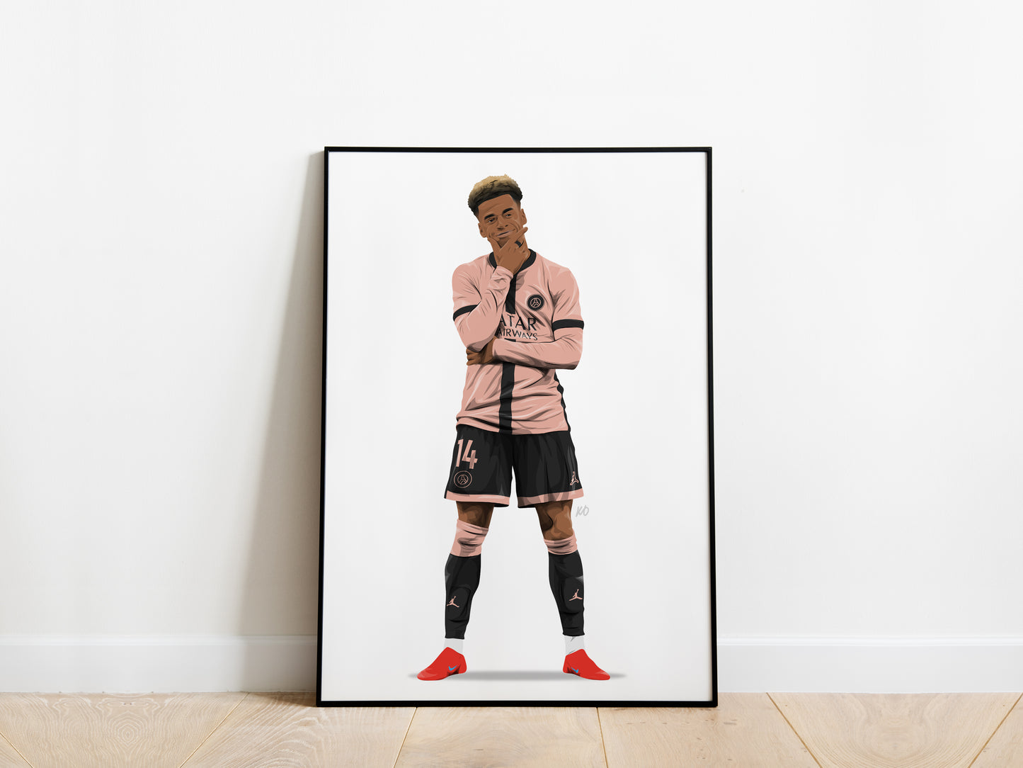 Desire Doue Celebration PSG Poster