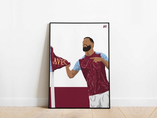 Douglas Luiz Celebration Aston Villa Poster - KDDesigns6