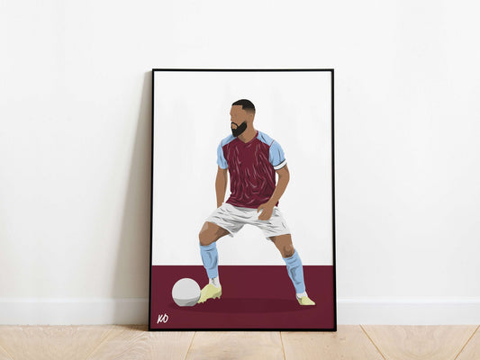 Douglas Luiz Aston Villa Poster - KDDesigns6