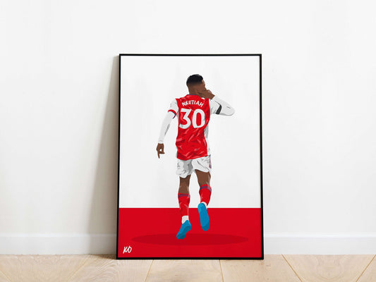 Eddie Nketiah 21/22 Arsenal Poster - KDDesigns6