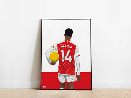Eddie Nketiah 23/24 Arsenal Poster - KDDesigns6