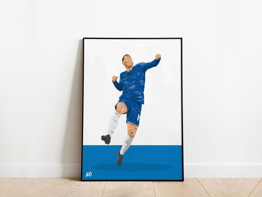Eden Hazard Chelsea Poster - KDDesigns6