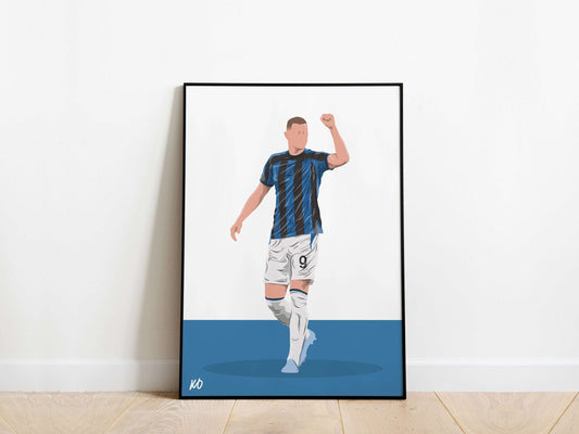 Edin Dzeko Inter Milan Poster - KDDesigns6