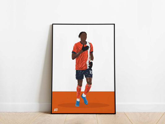 Elijah Adebayo Luton Town Poster - KDDesigns6
