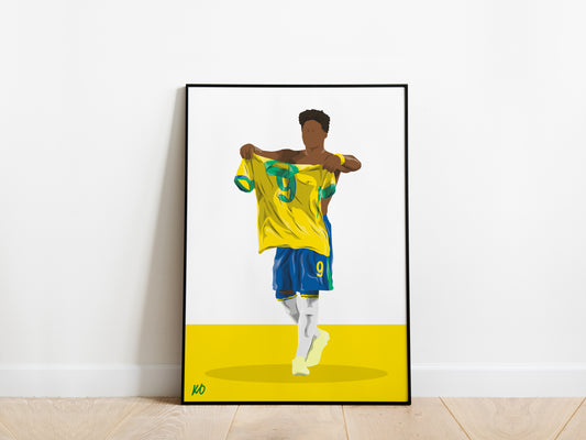 Endrick Celebration Brazil Poster - KDDesigns6