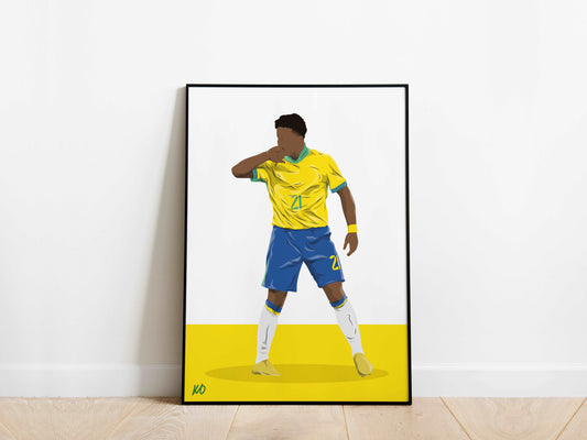 Endrick Brazil Poster - KDDesigns6