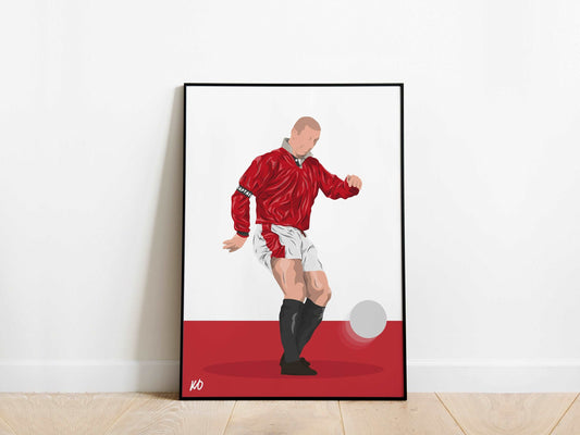 Eric Cantona Goal Manchester United Poster - KDDesigns6