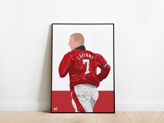 Eric Cantona Manchester United Poster - KDDesigns6
