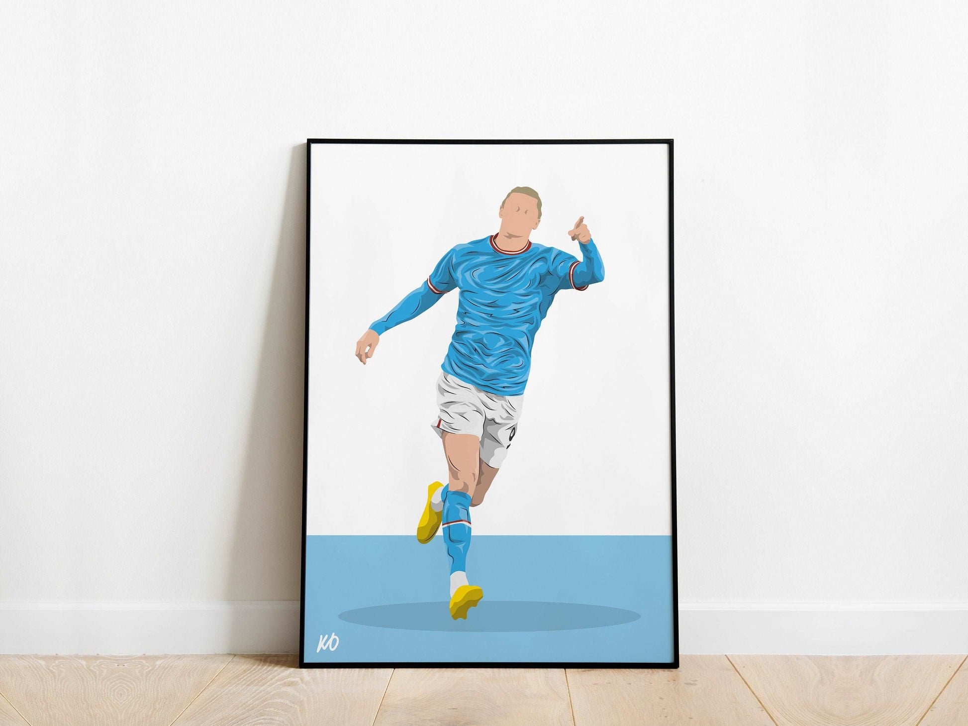 Erling Haaland Celebration Man City Poster - KDDesigns6