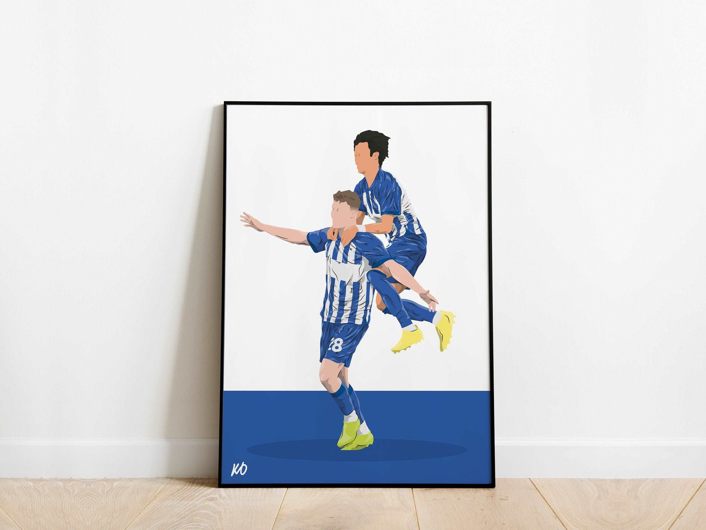 Evan Ferguson, Kaoru Mitoma Brighton Poster - KDDesigns6