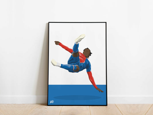 Eberechi Eze Overhead Kick Crystal Palace Poster - KDDesigns6