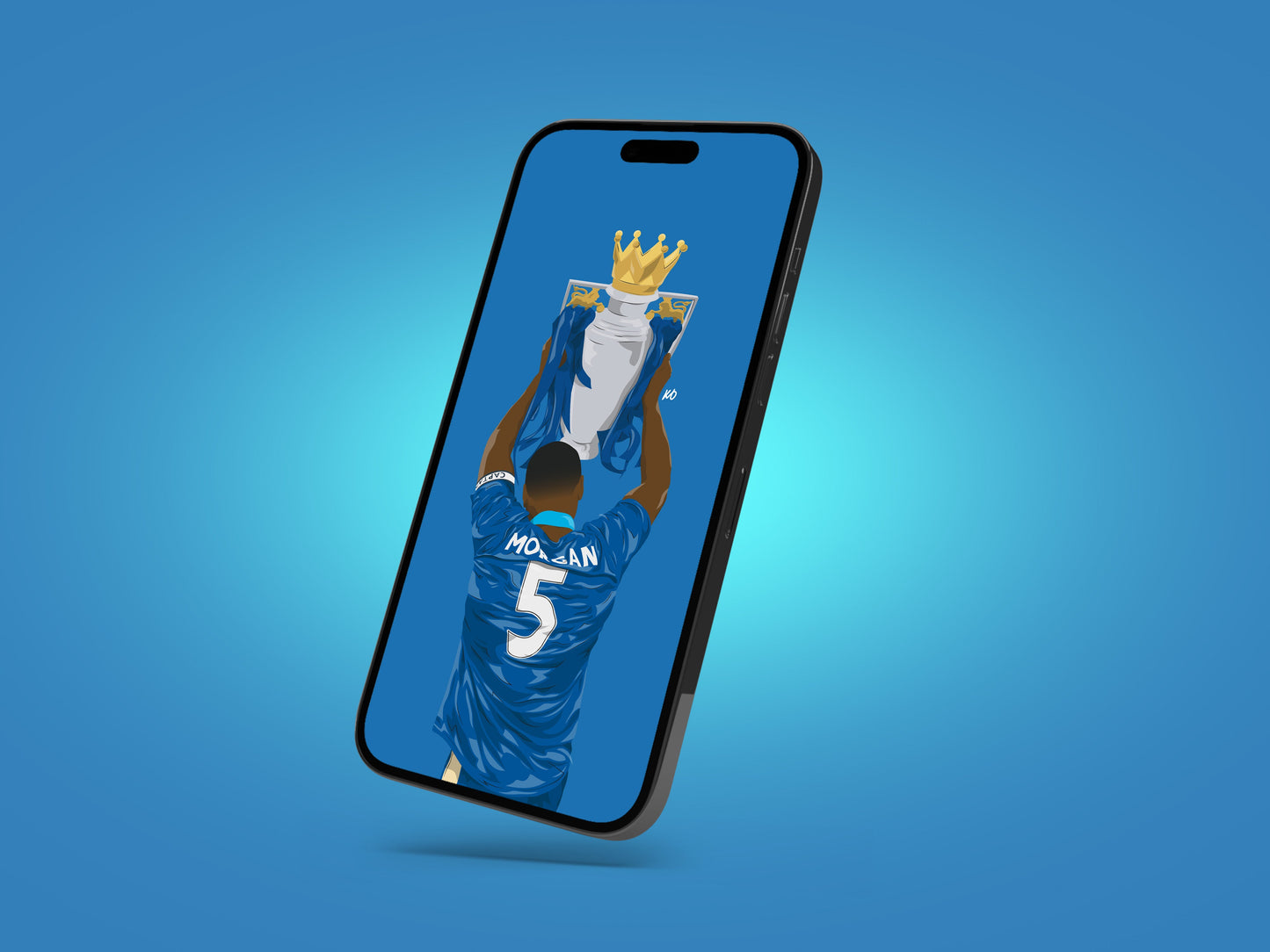 Wes Morgan Leicester City Wallpaper - KDDesigns6
