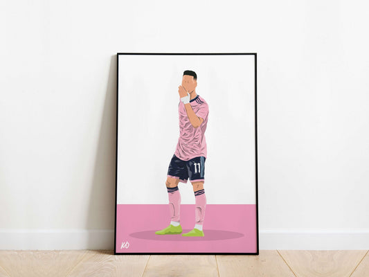 Gabriel Martinelli Pink Kit Arsenal Poster - KDDesigns6