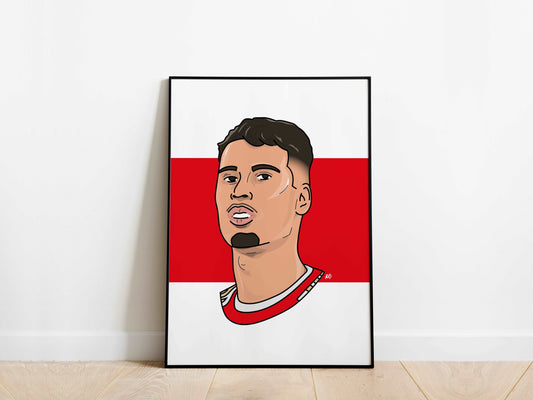 Gabriel Martinelli Portrait Arsenal Poster - KDDesigns6