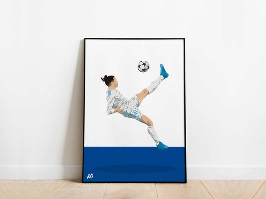 Gareth Bale Overhead Kick Real Madrid Poster - KDDesigns6