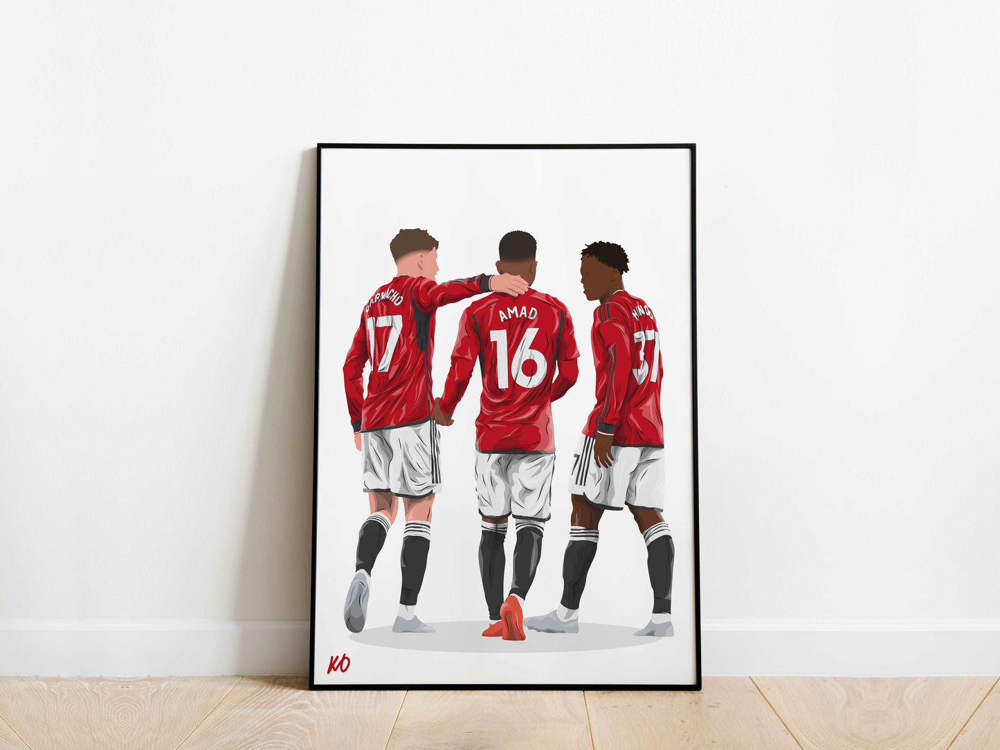 Alejandro Garnacho, Amad Diallo, Kobbie Mainoo Manchester United Poster - KDDesigns6