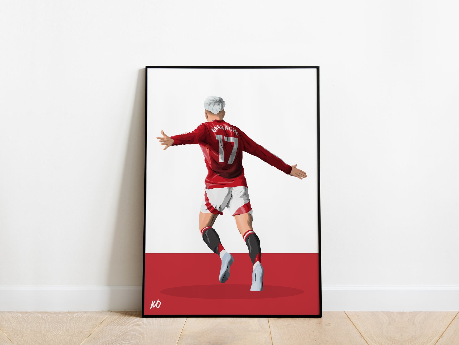 Alejandro Garnacho 24/25 Manchester United Poster - KDDesigns6