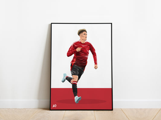 Alejandro Garnacho Community Shield Manchester United Poster - KDDesigns6