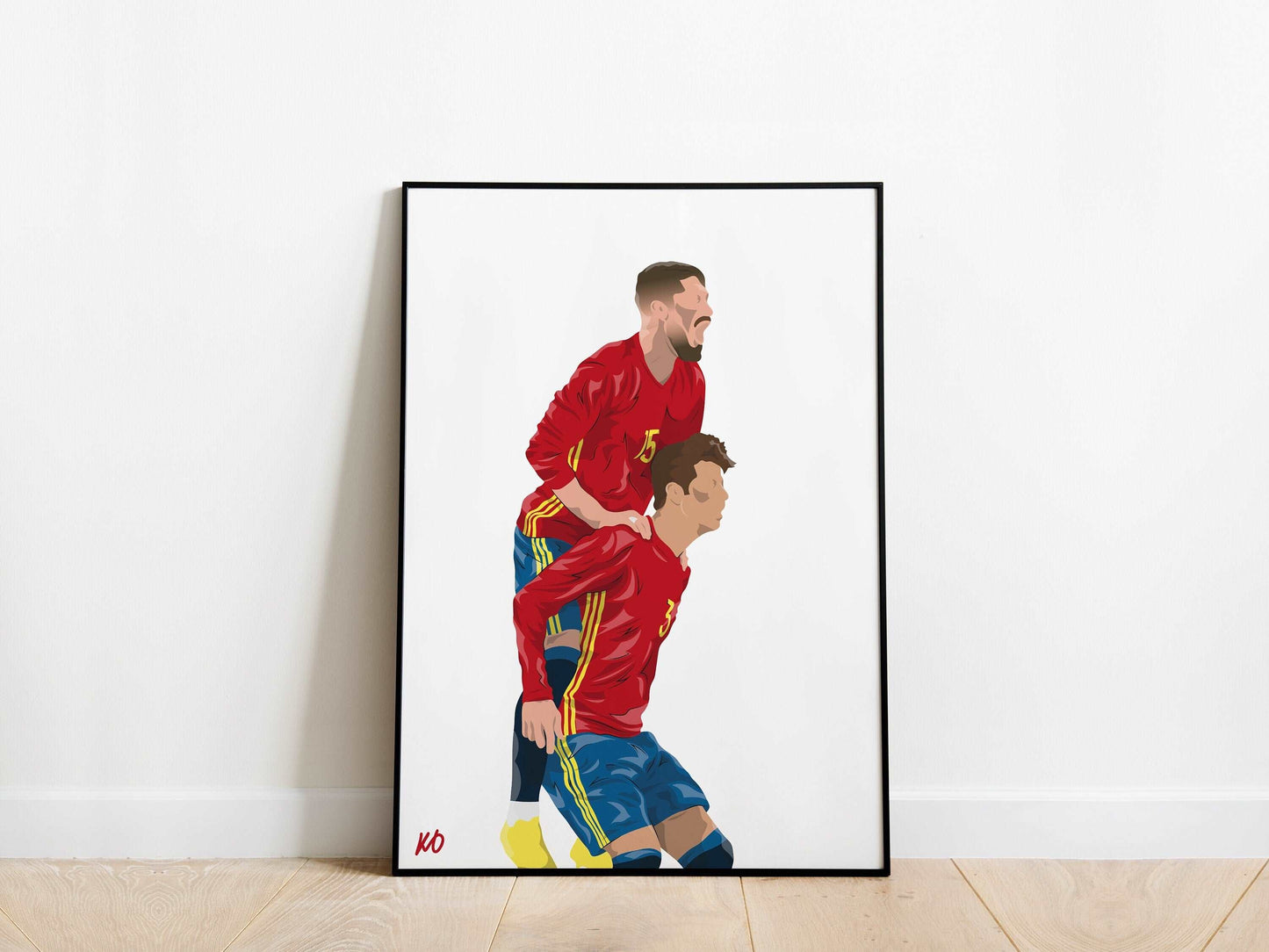 Gerard Pique, Sergio Ramos Spain Poster - KDDesigns6