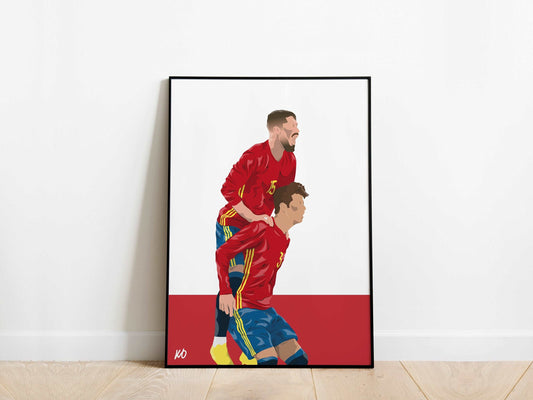 Gerard Pique, Sergio Ramos Spain Poster - KDDesigns6