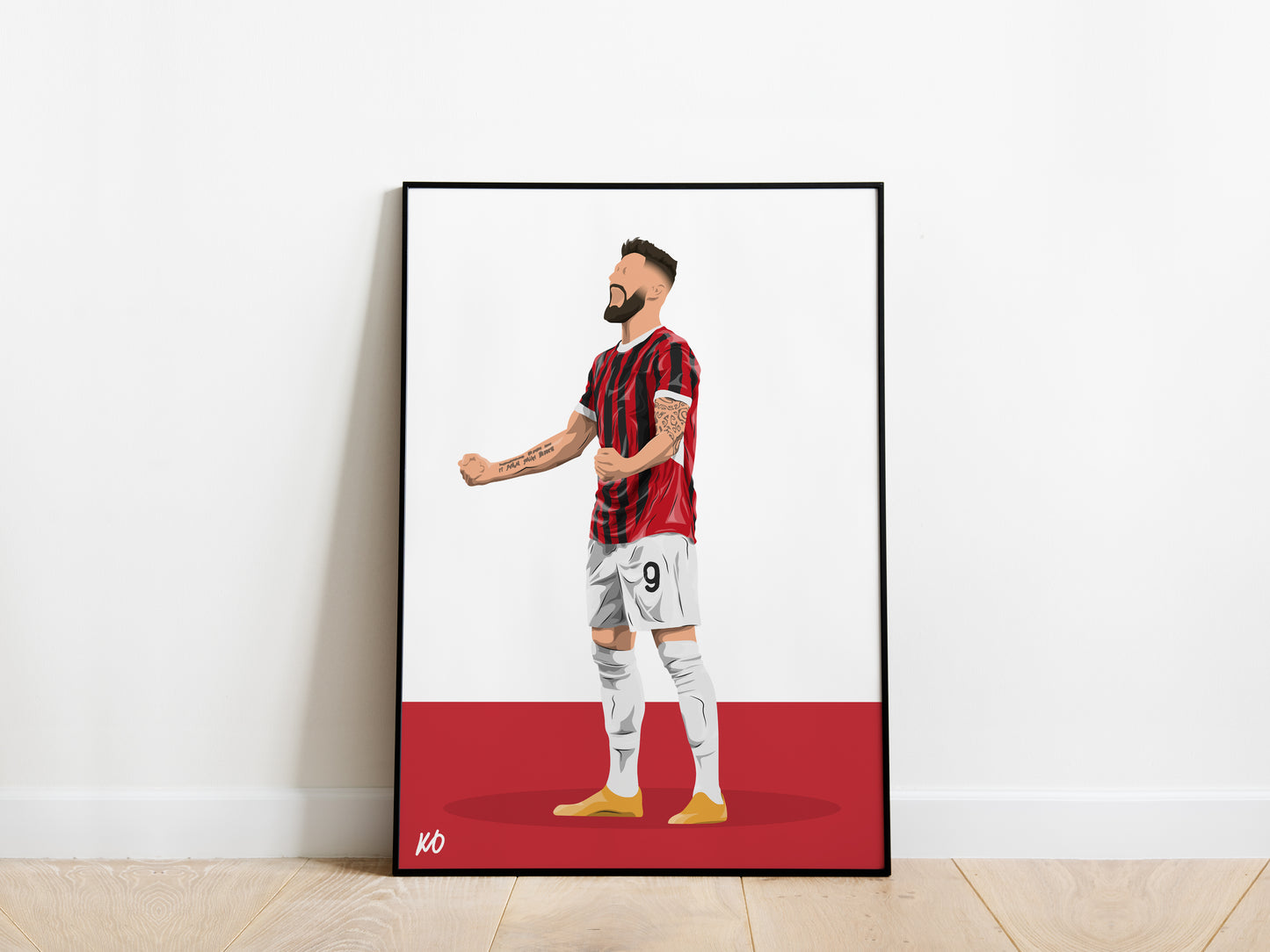 Olivier Giroud AC Milan Poster - KDDesigns6