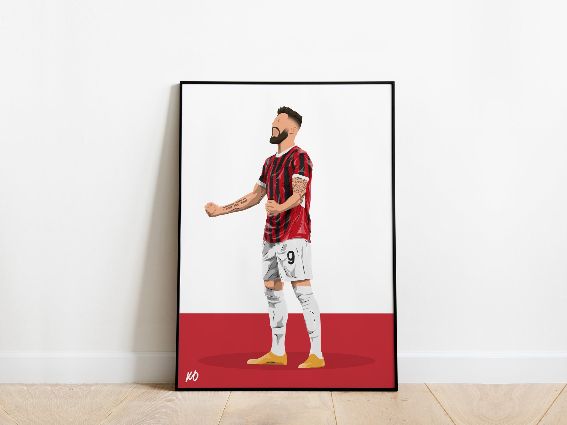 Olivier Giroud AC Milan Poster - KDDesigns6