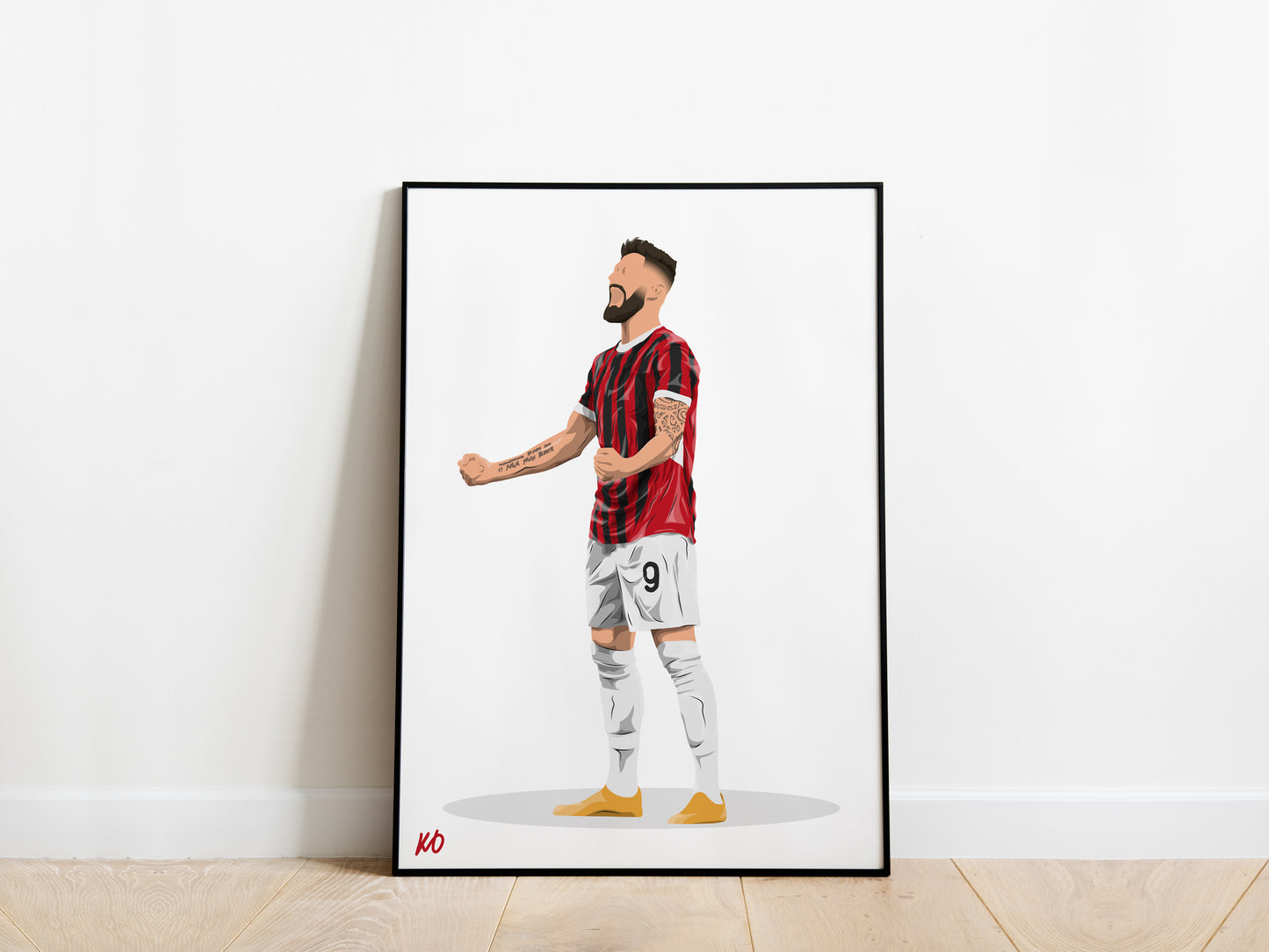 Olivier Giroud AC Milan Poster - KDDesigns6