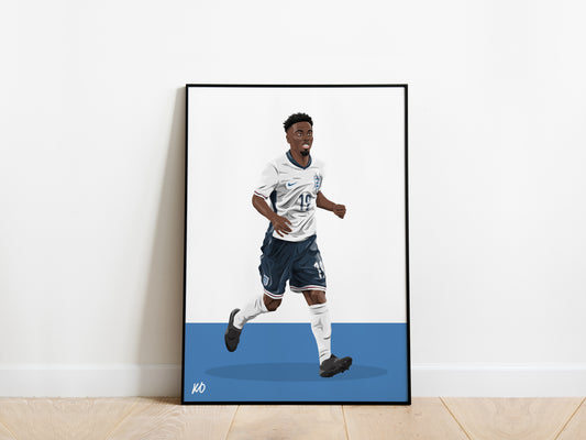 Angel Gomes Debut England Poster - KDDesigns6
