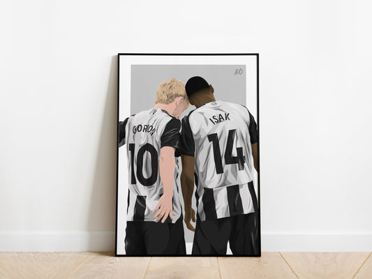 Anthony Gordon, Alexander Isak Newcastle United Poster - KDDesigns6
