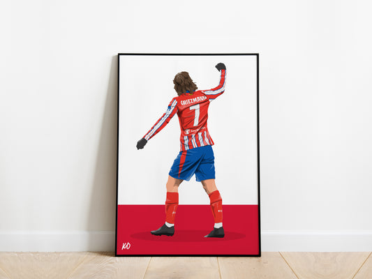 Antoine Griezmann 24/25 Atletico Madrid Poster - KDDesigns6