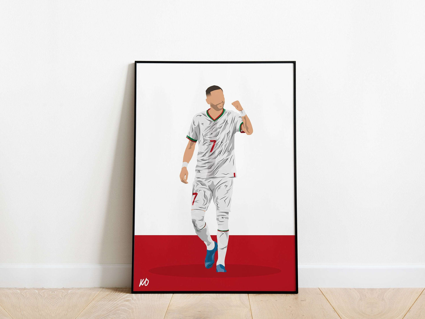 Hakim Ziyech Morocco Poster - KDDesigns6