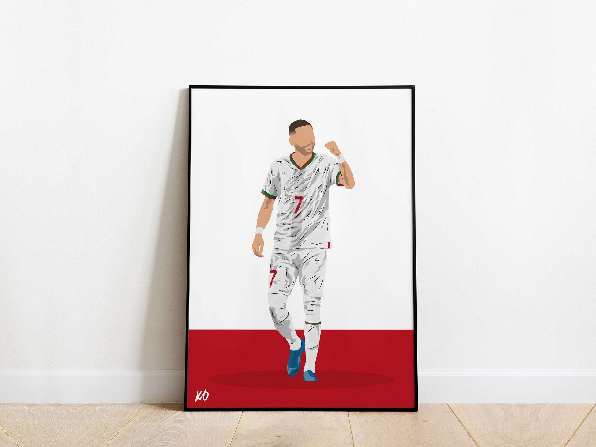 Hakim Ziyech Morocco Poster - KDDesigns6