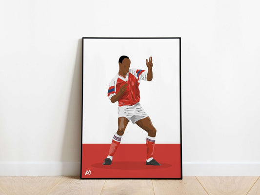 Ian Wright Arsenal Poster - KDDesigns6