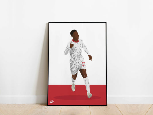 Kobbie Mainoo Celebration Manchester United Poster - KDDesigns6
