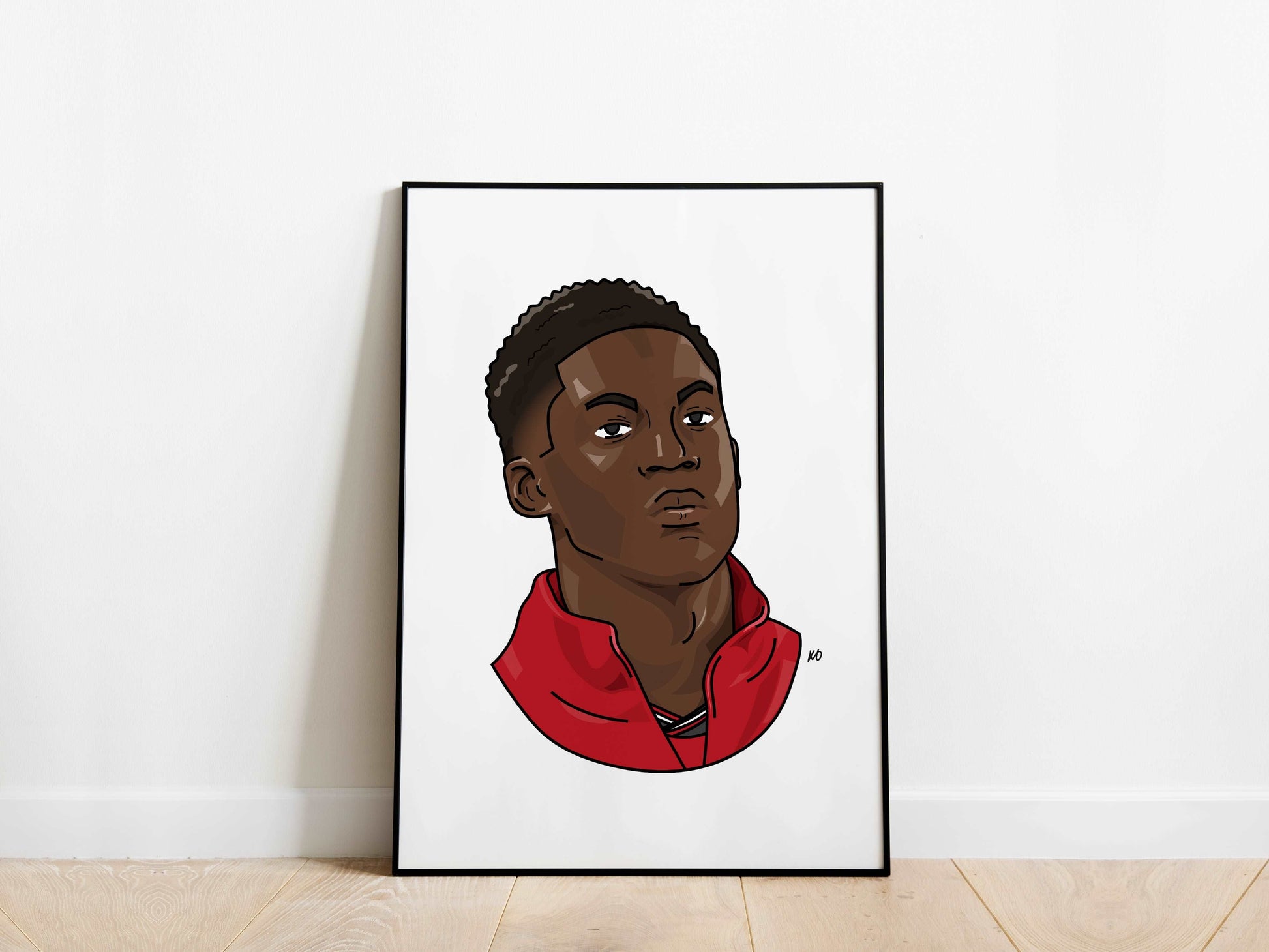 Kobbie Mainoo Portrait Manchester United Poster - KDDesigns6