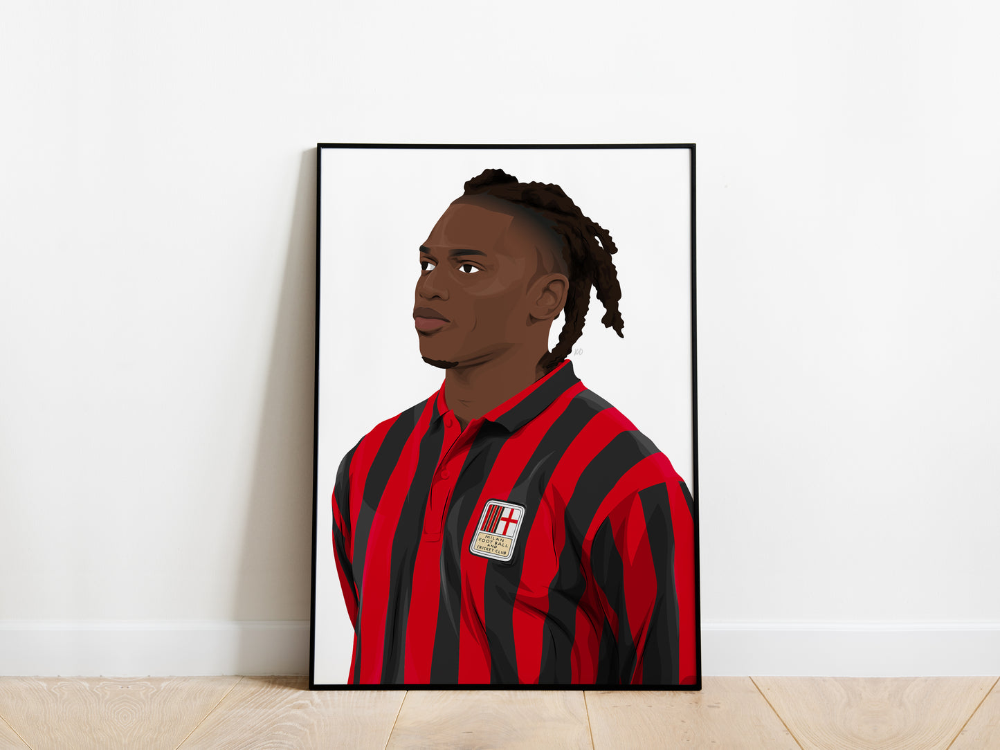 Rafael Leao 125th Anniversary Kit AC Milan Poster - KDDesigns6