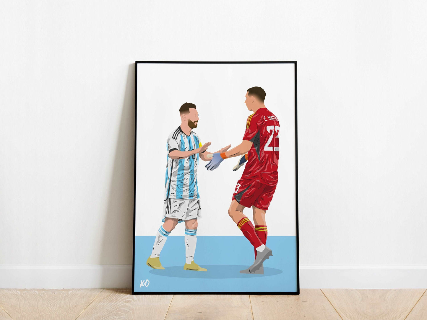 Lionel Messi, Emiliano Martinez Argentina Poster - KDDesigns6