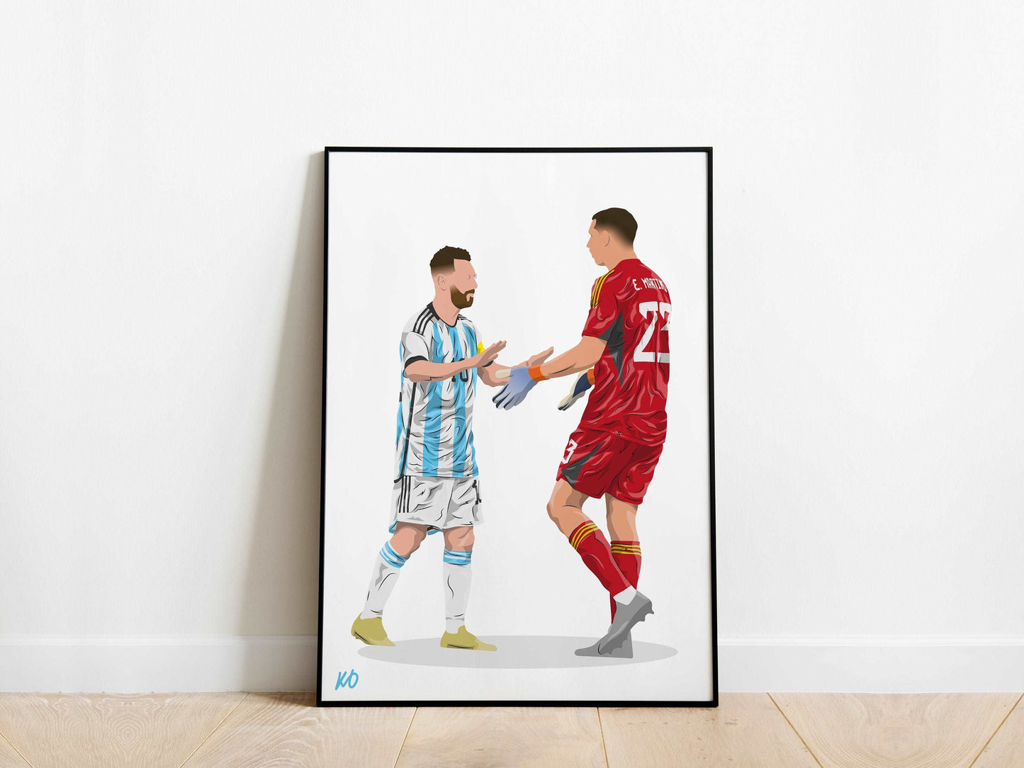 Lionel Messi, Emiliano Martinez Argentina Poster - KDDesigns6