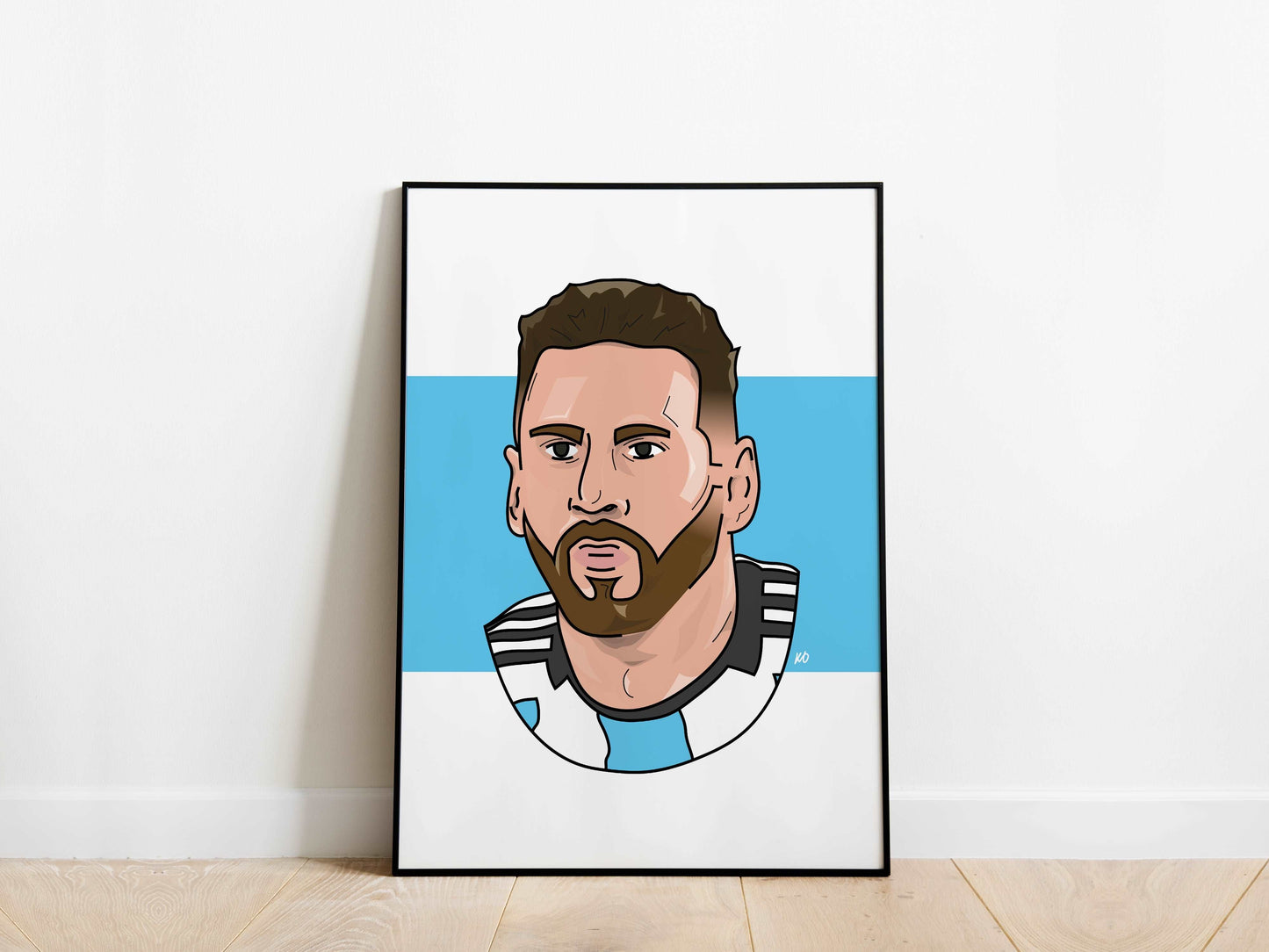 Lionel Messi Portrait Argentina Poster - KDDesigns6