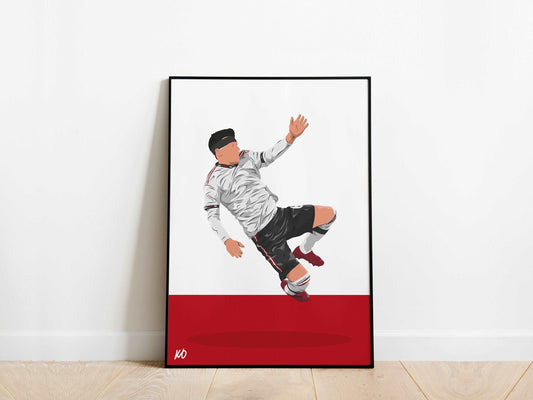 Lisandro Martinez Celebration Manchester United Poster - KDDesigns6