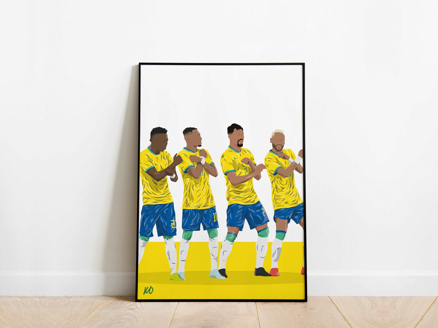 Lucas Paqueta, Raphinha, Vinicius Jr, Neymar Brazil Poster - KDDesigns6