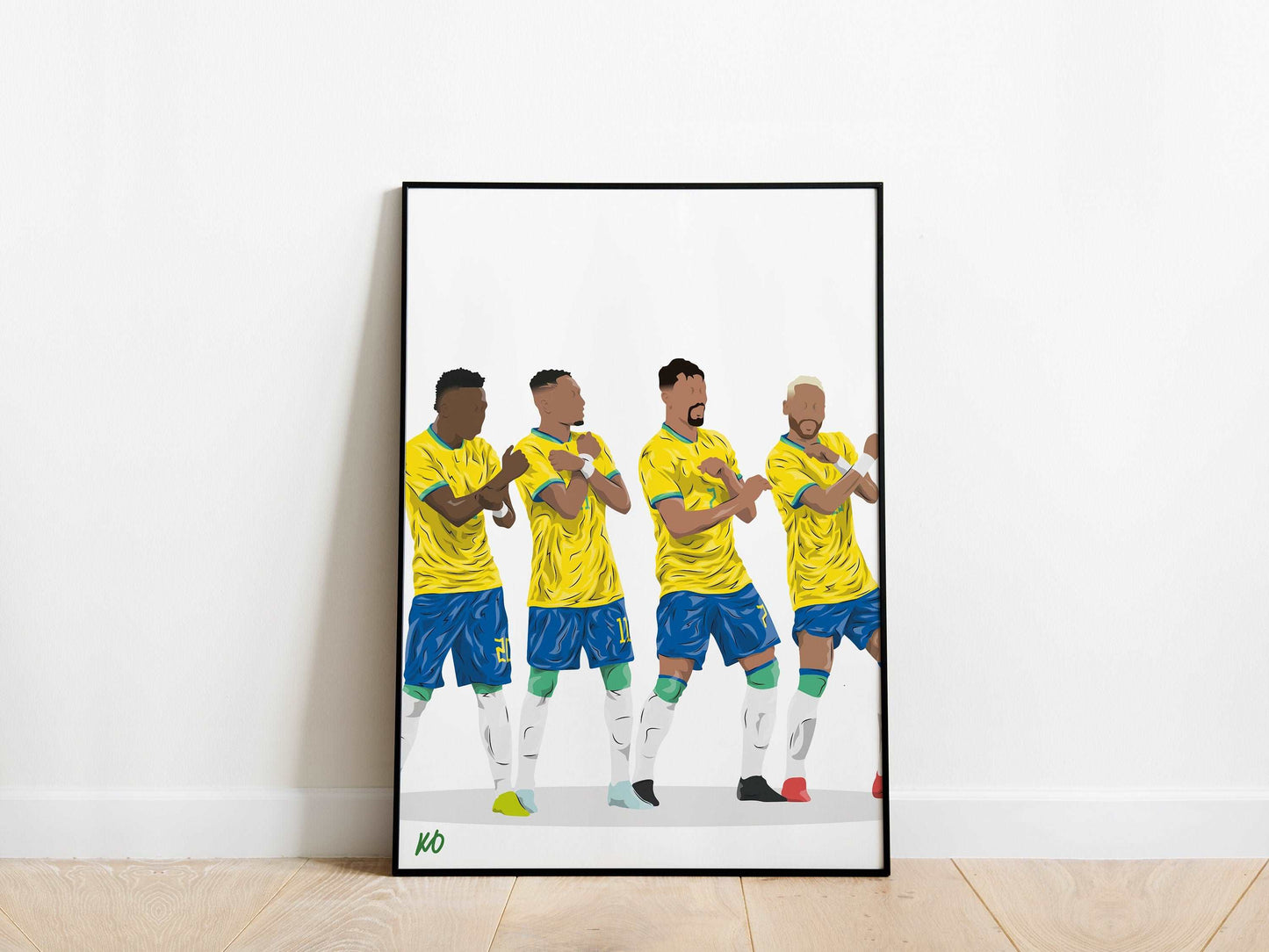 Lucas Paqueta, Raphinha, Vinicius Jr, Neymar Brazil Poster - KDDesigns6
