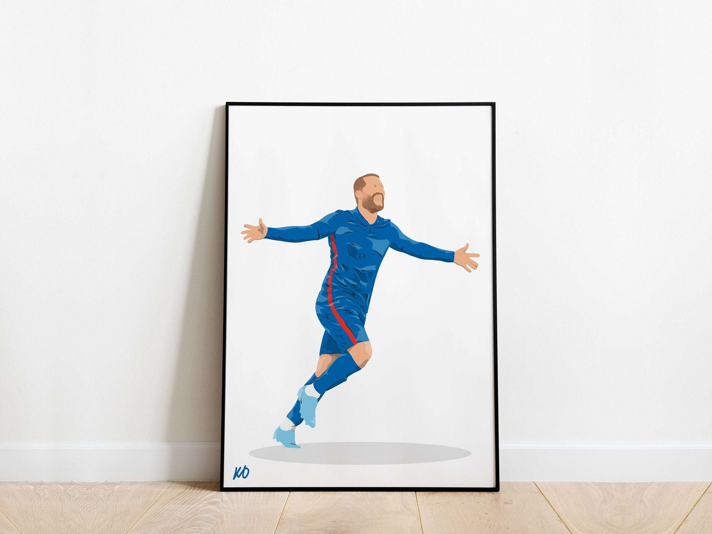 Luke Shaw Euro 2020 Final Goal England Poster - KDDesigns6
