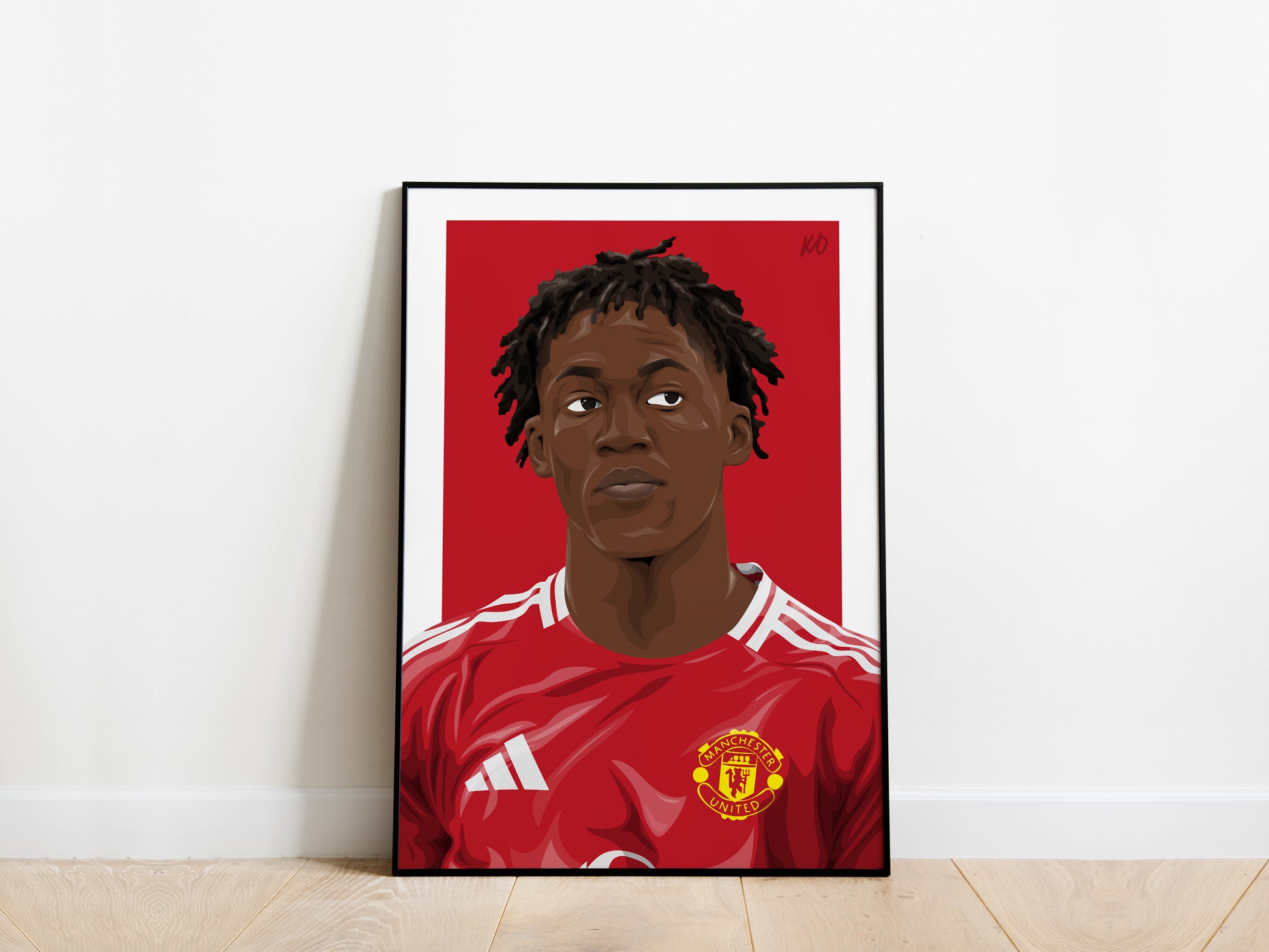 Kobbie Mainoo 24/25 Portrait Manchester United Poster - KDDesigns6