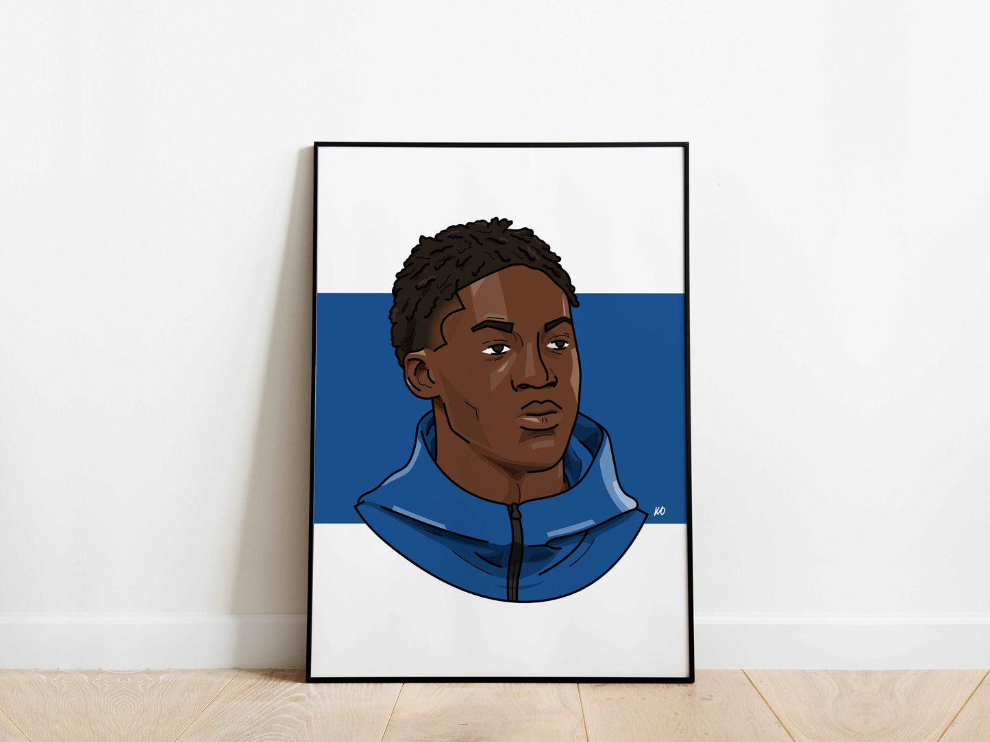 Kobbie Mainoo Portrait England Poster - KDDesigns6