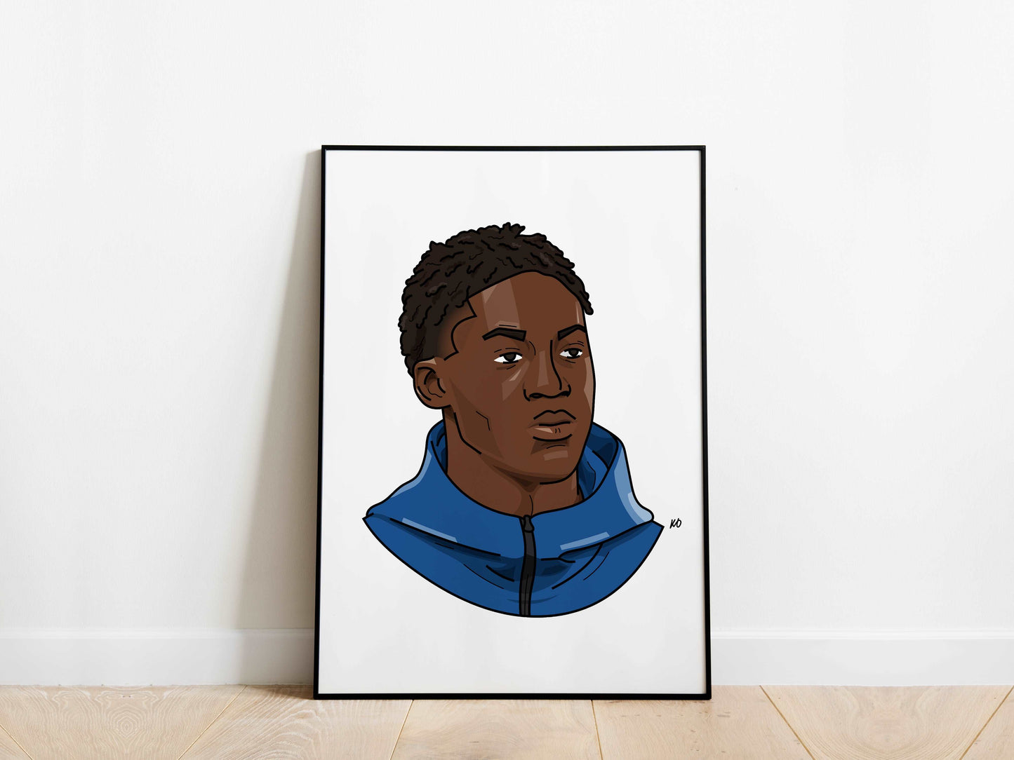 Kobbie Mainoo Portrait England Poster - KDDesigns6