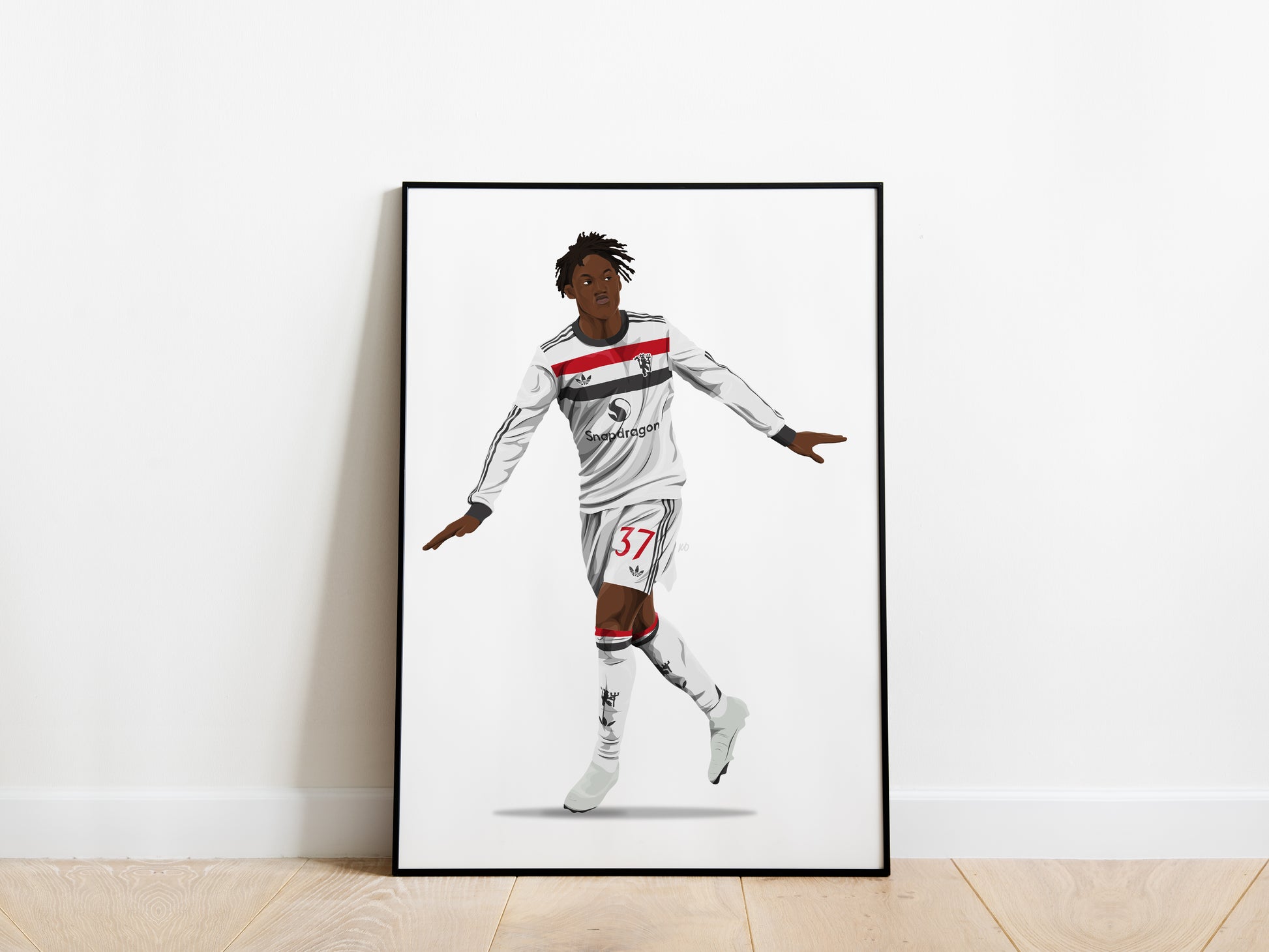 Kobbie Mainoo Europa League Celebration Manchester United Poster - KDDesigns6